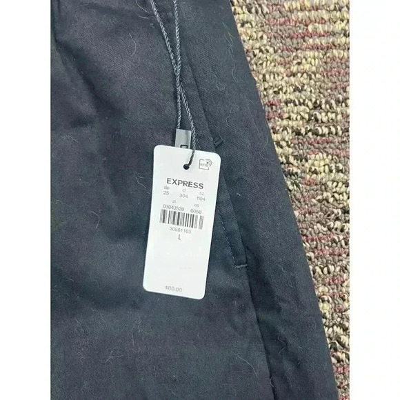 NEW Express Men Pull On Elastic Waist Black Jogger Pants Size Large - Picture 3 of 4